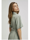 Moodo Olivgrünes Hemdblusenkleid