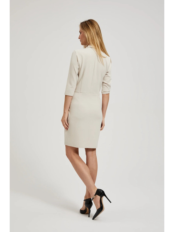 Moodo Cremefarben Wickelkleid