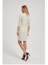 Moodo Cremefarben Wickelkleid