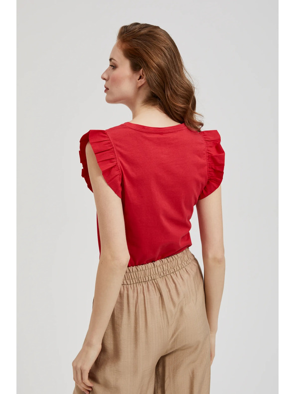 Moodo Roter Top mit Volants