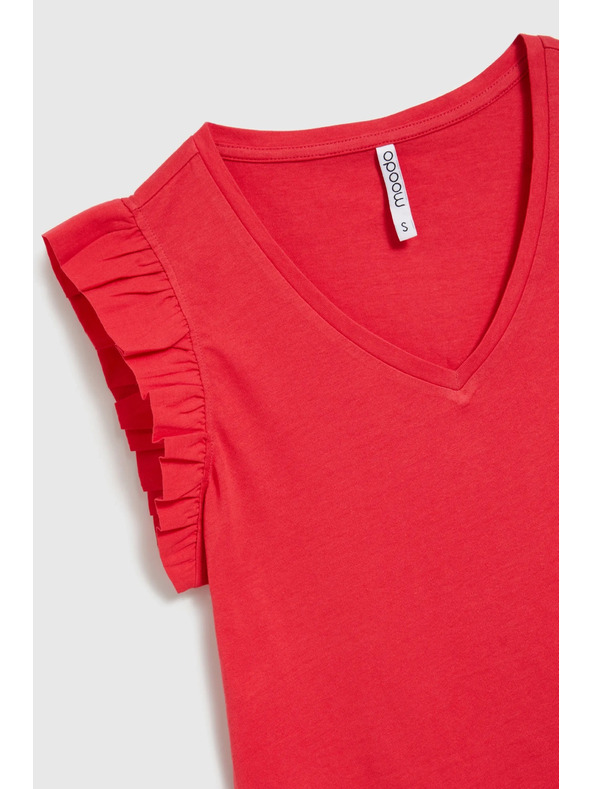 Moodo Roter Top mit Volants