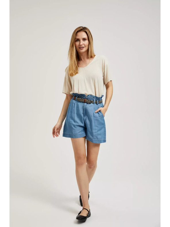 Moodo Cremefarbener lockerer Top