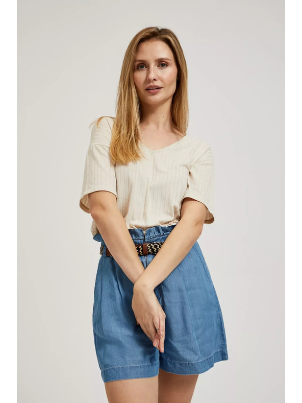 Moodo Cremefarbener lockerer Top