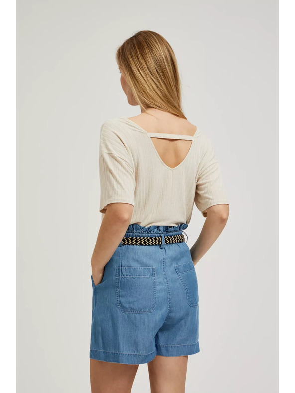 Moodo Cremefarbener lockerer Top