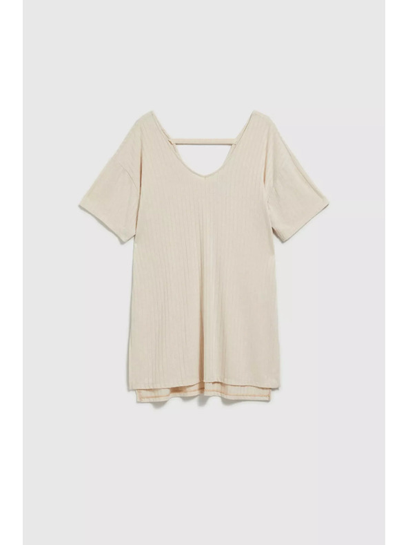 Moodo Cremefarbener lockerer Top