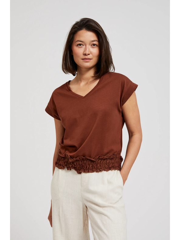 Moodo Brauner Top