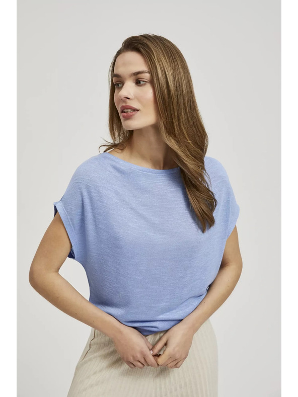 Moodo Hellblauer lockerer Top