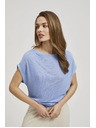 Moodo Hellblauer lockerer Top