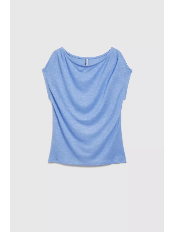 Moodo Hellblauer lockerer Top