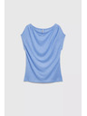 Moodo Hellblauer lockerer Top