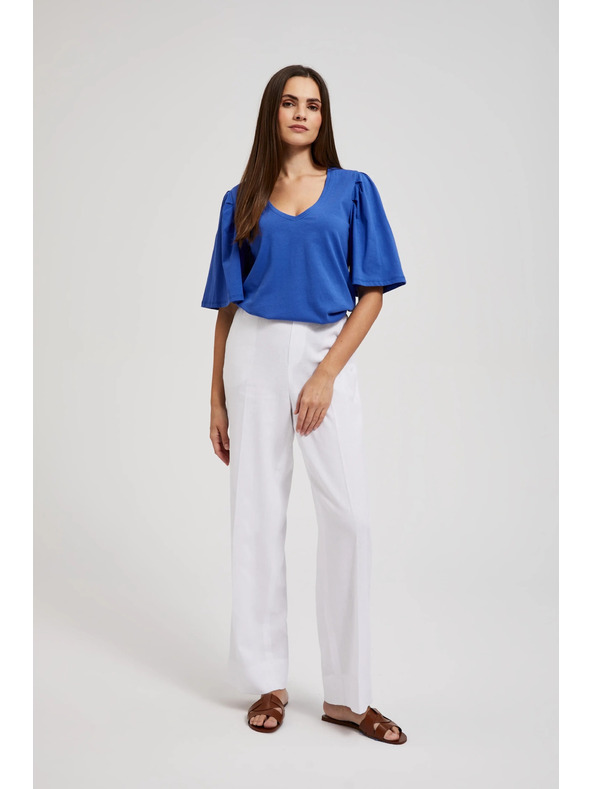 Moodo Blauer Top mit weiten Ärmeln