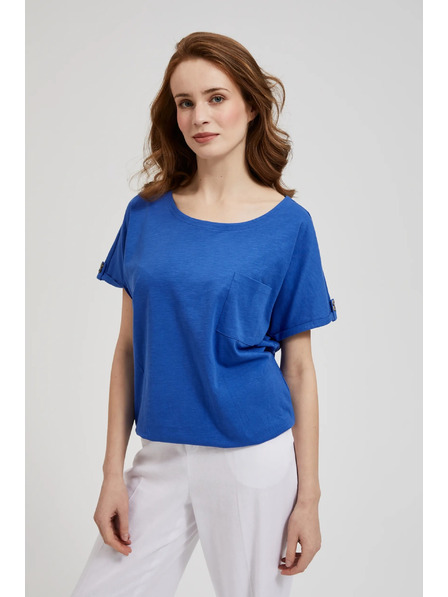 Moodo Blauer lockerer Top