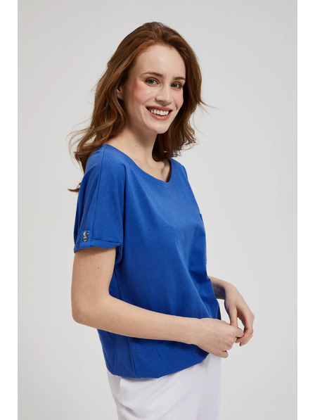 Moodo Blauer lockerer Top