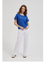 Moodo Blauer lockerer Top