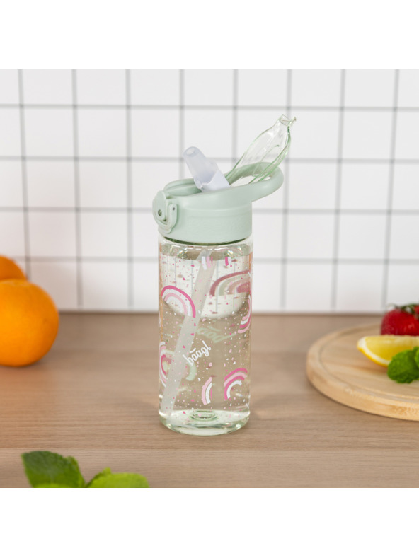 BAAGL  BAAGL Tritan-Trinkflasche mit Strohhalm Regenbogen 500 ml
