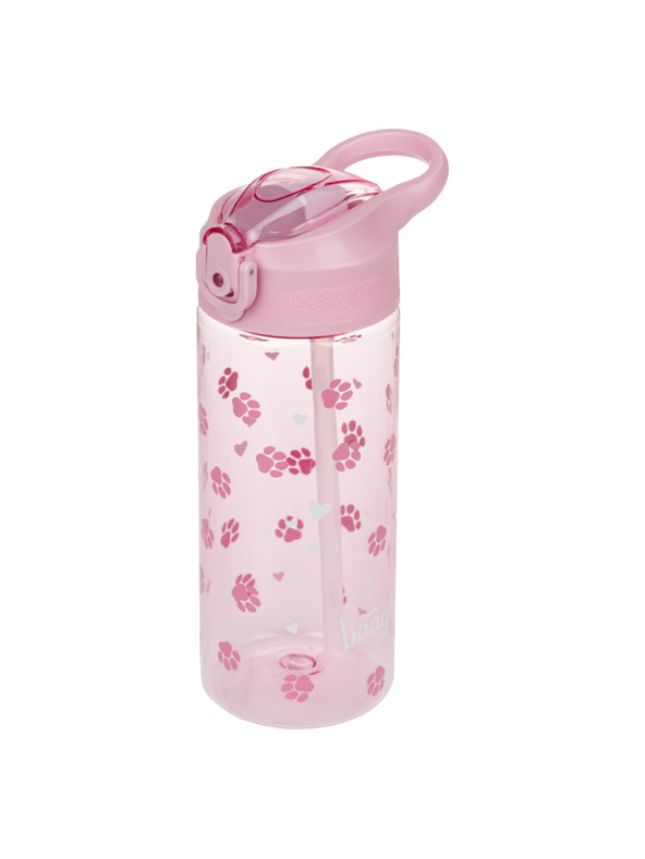 BAAGL  BAAGL Tritan-Trinkflasche mit Strohhalm Pfoten 500 ml