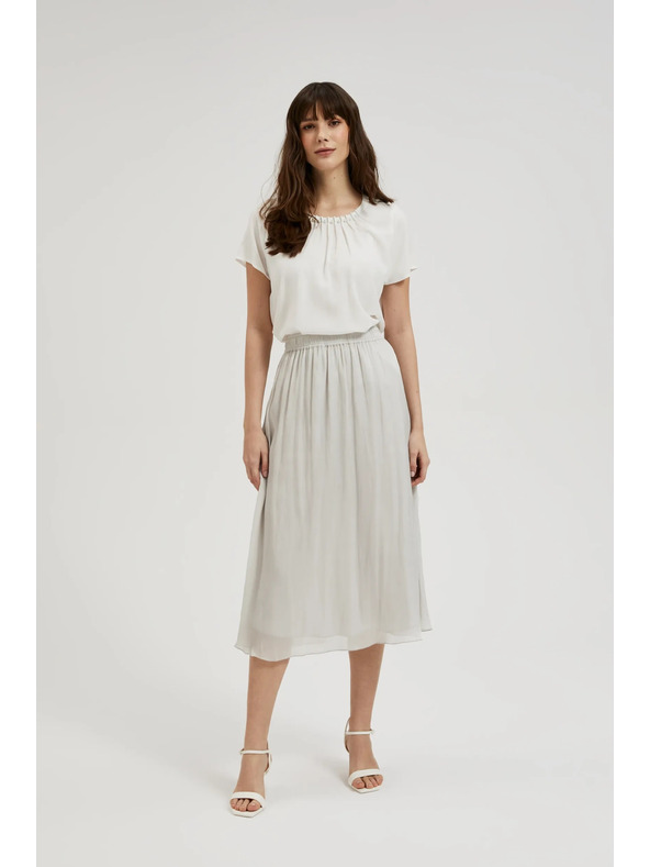 Moodo Grauer Plisseerock