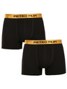 Pietro Filipi 2er Set - Herren Boxershorts Pietro Filipi schwarz Metallic Gold
