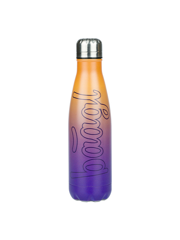 BAAGL  BAAGL Thermoflasche mit Metalldeckel Gradient Gelb-Violett, 500 ml