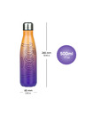 BAAGL  BAAGL Thermoflasche mit Metalldeckel Gradient Gelb-Violett, 500 ml