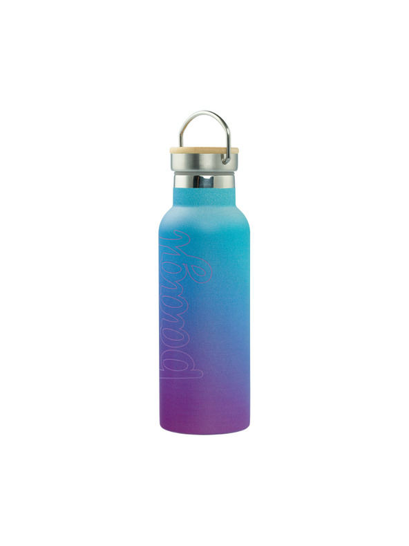 BAAGL  BAAGL Thermoflasche mit Bambusdeckel Gradient Blau-Violett, 500 ml