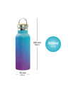BAAGL  BAAGL Thermoflasche mit Bambusdeckel Gradient Blau-Violett, 500 ml