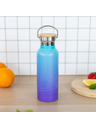 BAAGL  BAAGL Thermoflasche mit Bambusdeckel Gradient Blau-Violett, 500 ml