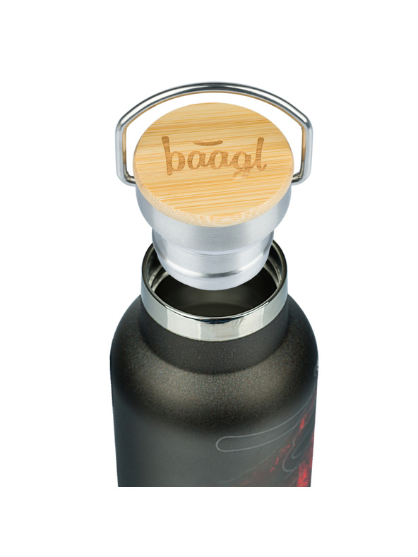 BAAGL  BAAGL Thermoflasche mit Bambusdeckel Lava, 500 ml