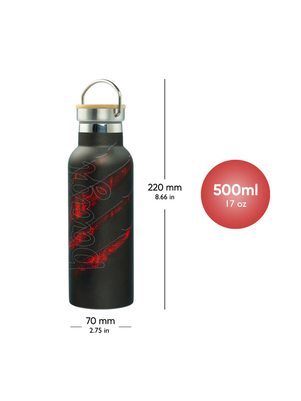 BAAGL  BAAGL Thermoflasche mit Bambusdeckel Lava, 500 ml
