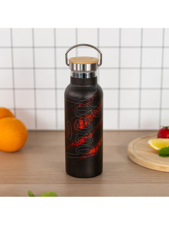 BAAGL  BAAGL Thermoflasche mit Bambusdeckel Lava, 500 ml