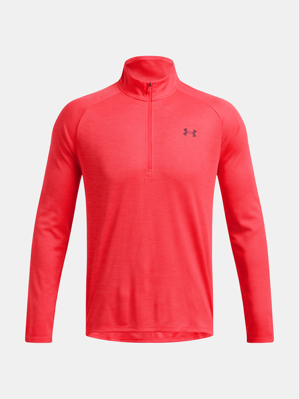 Under Armour Herren T-Shirt Under Armour UA Tech Textured 1/2 Zip-RED