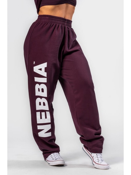 Nebbia Bordeauxrote Baggy-Hose NEBBIA BOYFRIEND STYLE 432