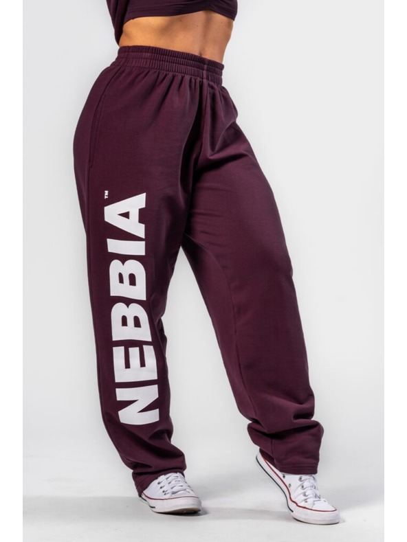 Nebbia Bordeauxrote Baggy-Hose NEBBIA BOYFRIEND STYLE 432