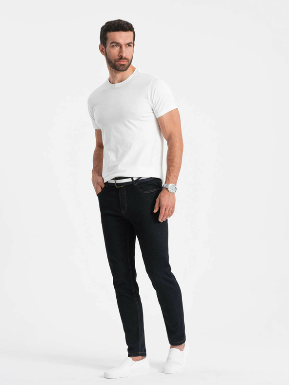 Ombre Clothing Weißes Herren Basic Shirt Ombre Kleidung