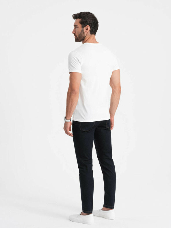 Ombre Clothing Weißes Herren Basic Shirt Ombre Kleidung