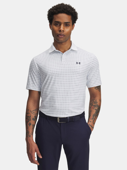 Under Armour Herren T-Shirt Under Armour UA Drive Chill Printed Polo-WHT