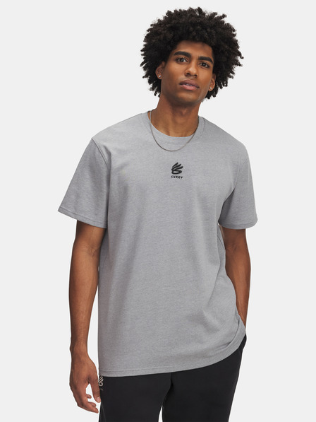 Under Armour Herren T-Shirt Under Armour Curry Hvyweight Logo Tee-GRY