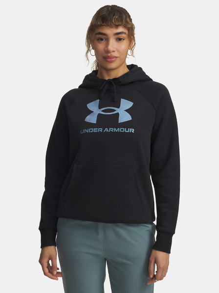 Under Armour Damen Hoodie Under Armour UA Rival Flc Shimmer Hdy-BLK