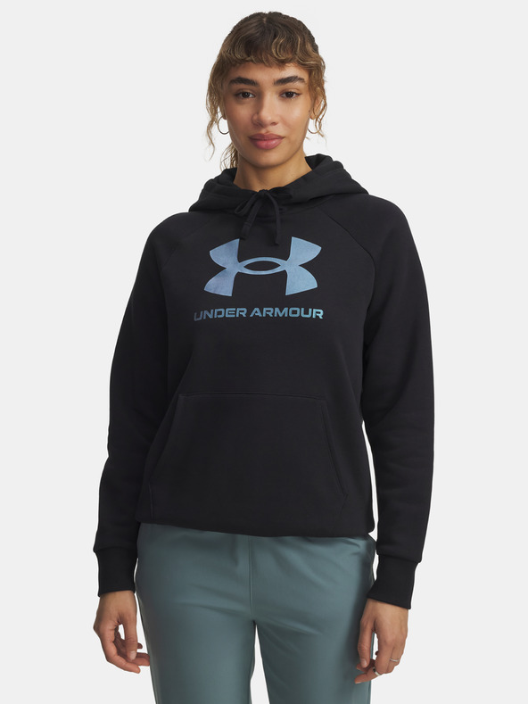 Under Armour Damen Hoodie Under Armour UA Rival Flc Shimmer Hdy-BLK