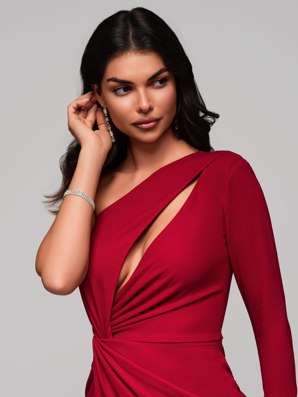 Edoti Maxi-Kleid GRACE - dunkelrot