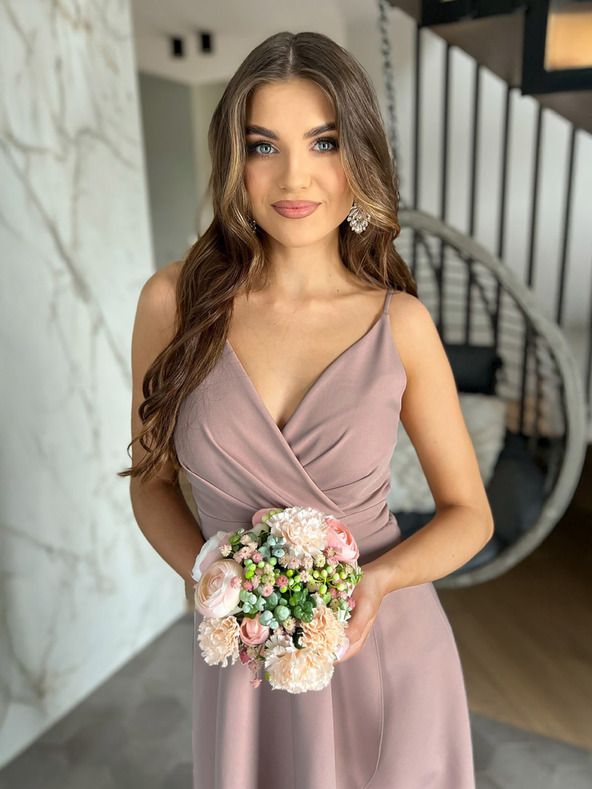 Edoti Maxi-Kleid LOVE - puder