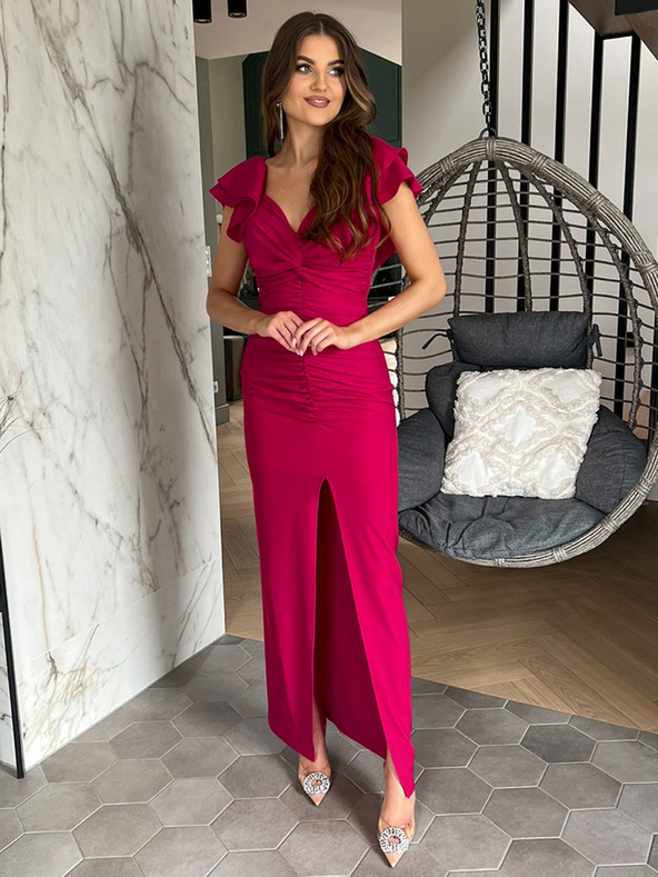 Edoti Maxi-Kleid FLORENCE - fuchsia