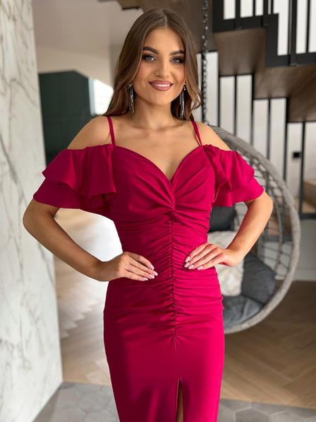Edoti Maxi-Kleid FLORENCE - fuchsia