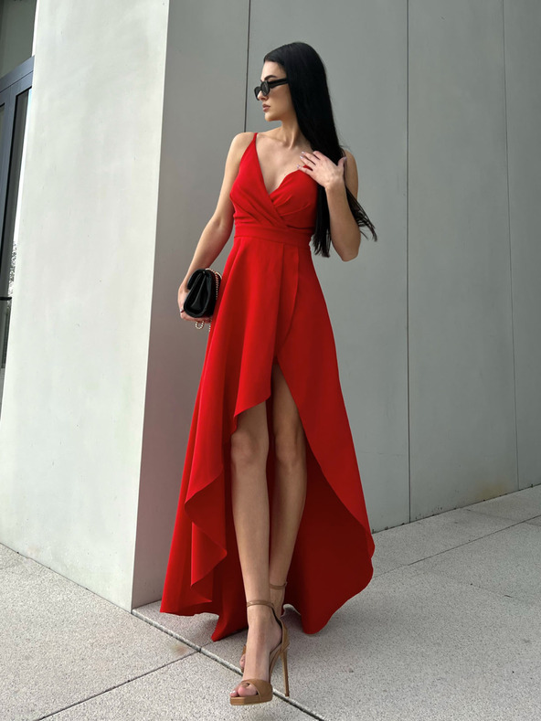Edoti Maxi-Kleid LOVE - rot