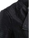 ONLY Schwarze kurvige Damenlederjacke mit Taschen ONLY Biker