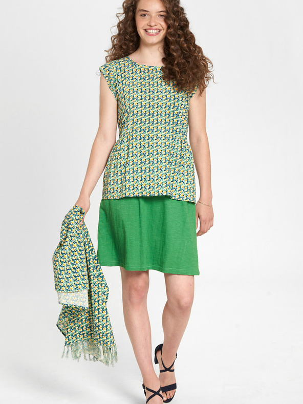 Tranquillo Grün gemusterte Bluse Tranquillo