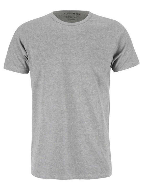 Jack & Jones Grau gestreiftes Basic-T-Shirt Jack & Jones Basic