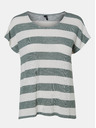 Vero Moda Grün und weiß gestreiftes T-Shirt VERO MODA Wide Stripe