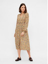 Pieces Beige geblümter Midi Pieces Gry