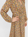 Pieces Beige geblümter Midi Pieces Gry